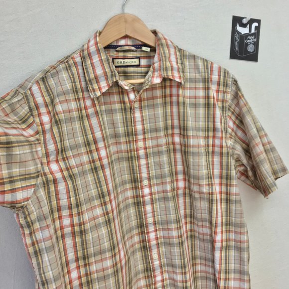 Men's G.H. Bass & Co Short Sleeve Plaid Button-Dwn - Picture 2 of 9